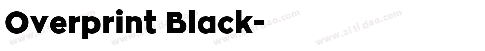 Overprint Black字体转换